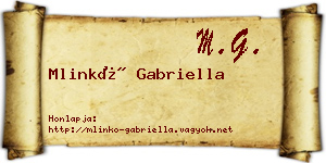 Mlinkó Gabriella névjegykártya