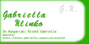 gabriella mlinko business card